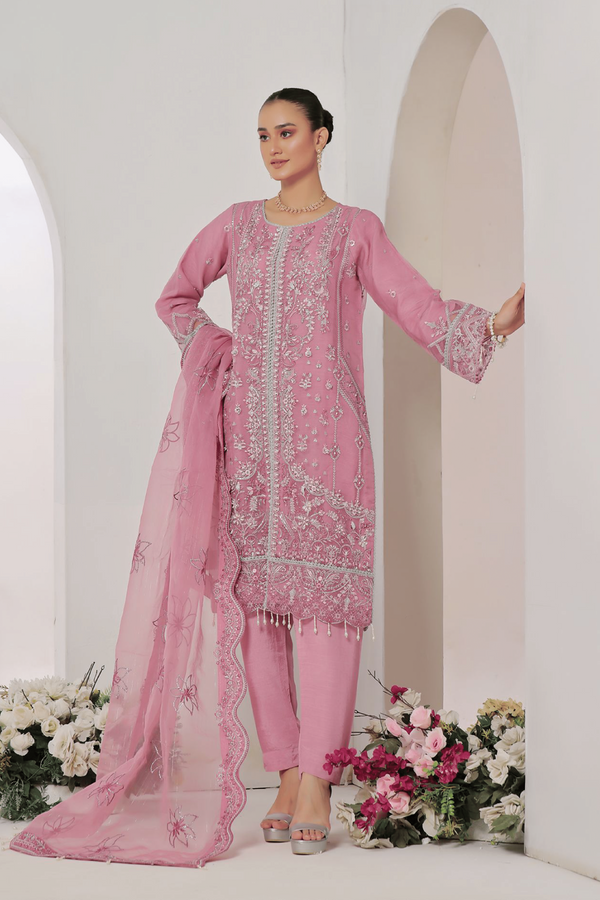 D1 - Aroohi Embroidered Organza By Dressline