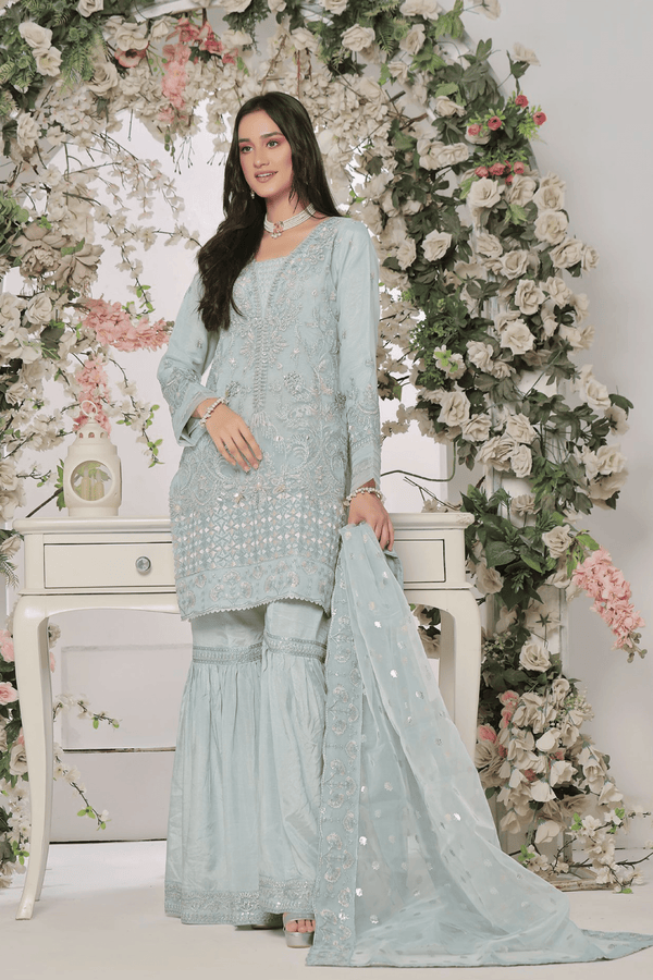 D3 - Aroohi Embroidered Organza By Dressline