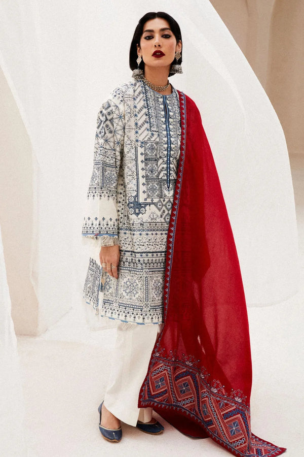 Zara ShahJahan Embroidered Unstitched Lawn 3Pcs  DIYA-2A