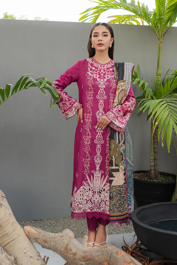 Qalamkar Qline Luxury Embroidered Unstitched Lawn 3 PCs JK-16 Seraphina