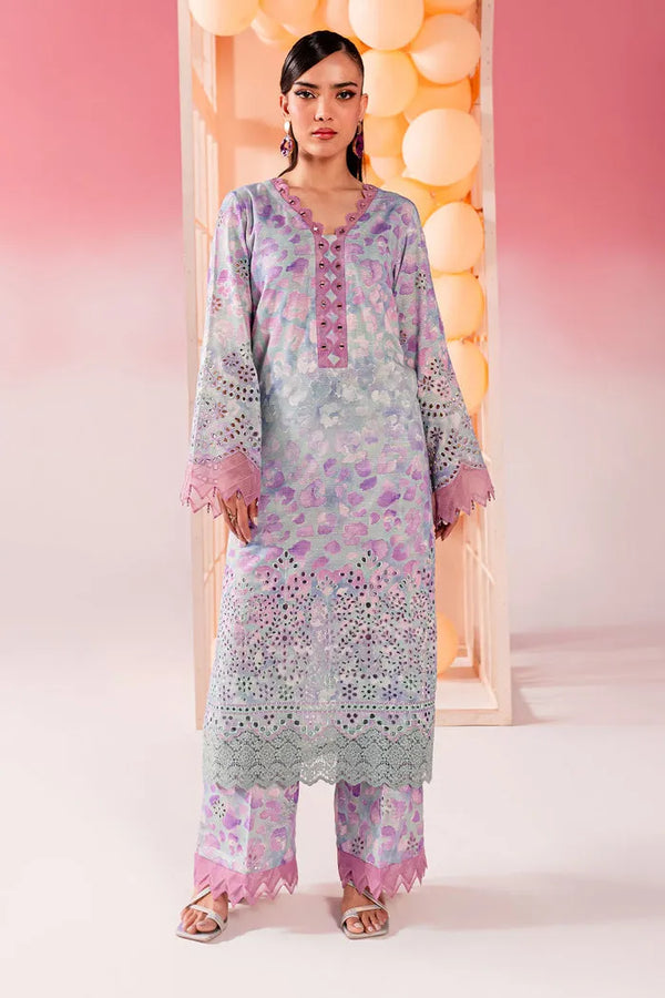 NU2 140 - Ballerina By Nureh Embroidered Chickenkari Unstitched Lawn 2Pcs