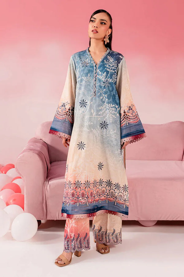 NU2 146 - Ballerina By Nureh Embroidered Chickenkari Unstitched Lawn 2Pcs