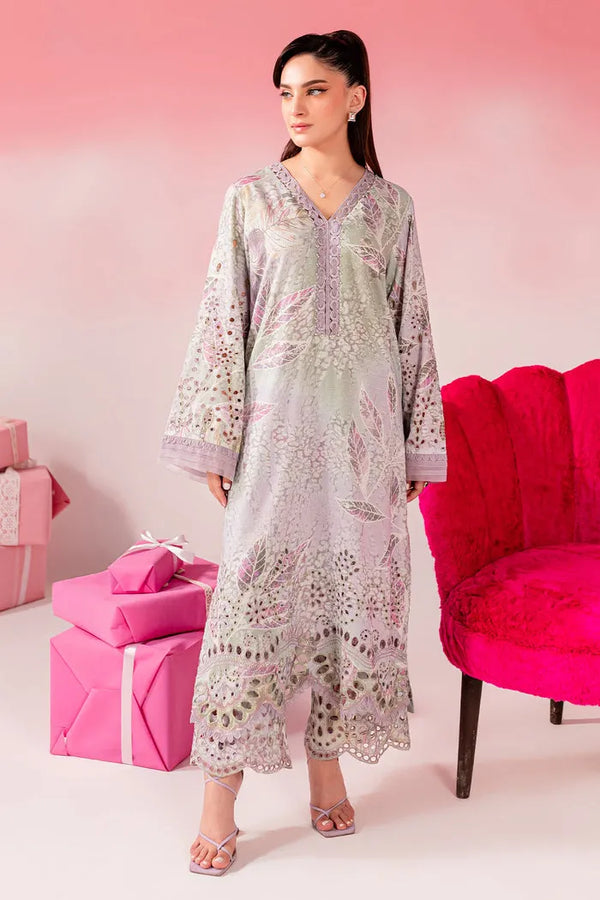 NU2 147 - Ballerina By Nureh Embroidered Chickenkari Unstitched Lawn 2Pcs