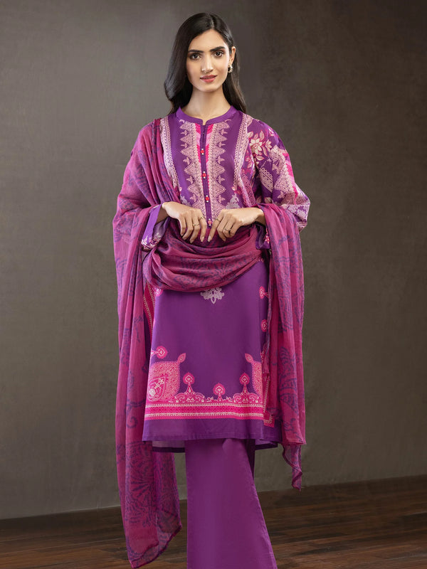 U2799 Purple - Limelight Luxury Printed Lawn Unstitched 2 Piece Suit