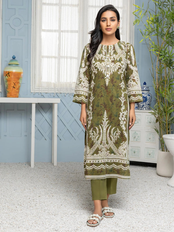 U2897 Green - Limelight Luxury Unstitched 2 Piece Printed Lawn Suit