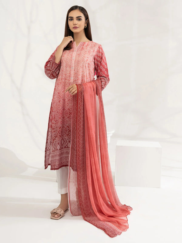 U2936 Peach - Limelight Luxury Printed Lawn Unstitched 2 Piece