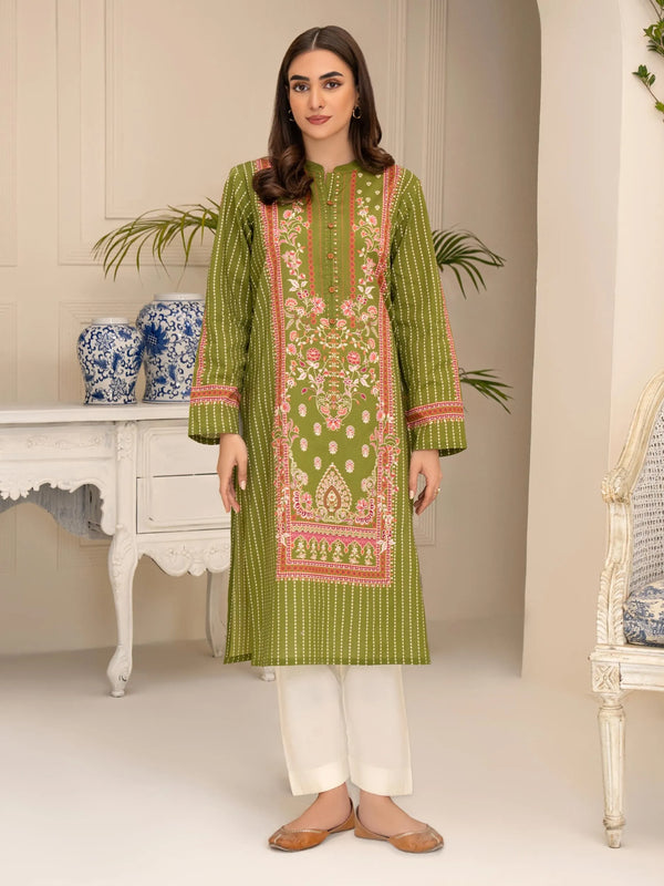 U3401 Olive - Limelight Luxury Printed Lawn Unstitched Shirt